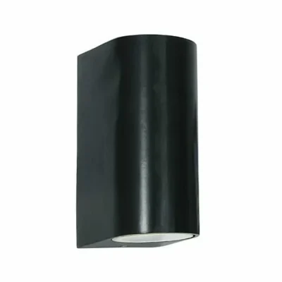 Brightstar L157 BLACK Up And Down Facing Aluminium Wall Bracket With Tempered Glass Cover