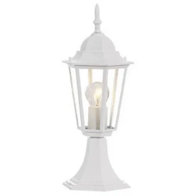 Brightstar L322 WHITE 6 Panel Polypropylene Pillar Mounted Lantern