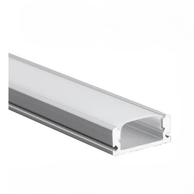 8mm Chrome Surface Aluminium Profile - 3 Meter
