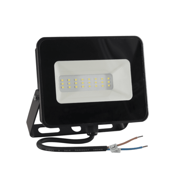 Brightstar FL011 BLACK 20W LED Polycarbonate Flood Light with Tempered Glass Lens