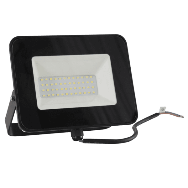 Brightstar FL012 BLACK 30W LED Polycarbonate Flood Light with Tempered Glass Lens