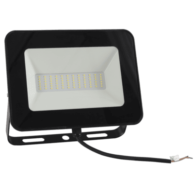 Brightstar FL013 BLACK 50W LED Polycarbonate Flood Light with Tempered Glass Lens