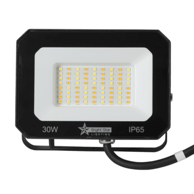 Brightstar FL034 BLACK 30W 3CCT LED Die Cast Aluminum with Tempered Glass Lens