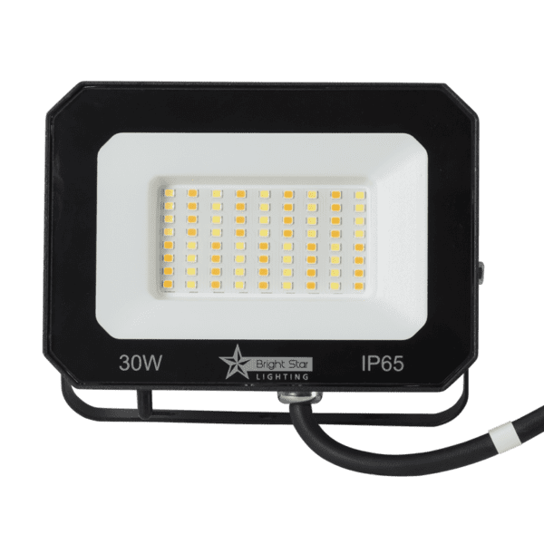 Brightstar FL034 BLACK 30W 3CCT LED Die Cast Aluminum with Tempered Glass Lens
