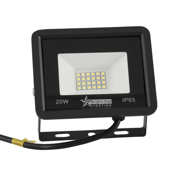 Brightstar FL071 BLACK 20W LED Die Cast Aluminum Flood Light with Tempered Glass Lens