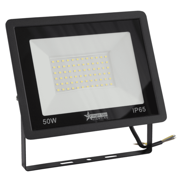 Brightstar FL073 BLACK 50W LED Die Cast Aluminum Flood Light with Tempered Glass Lens