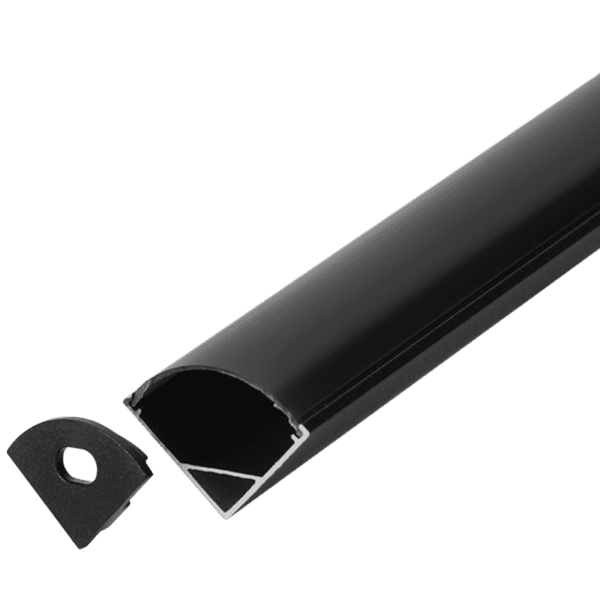 Brightstar HVS432 BLACK CORNER 3M Black Corner Aluminium Profile with PC Cover