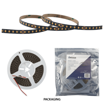 Brightstar HVS521 COOL DC24V Free Cut and Bendable LED Strip Light - 10m Roll