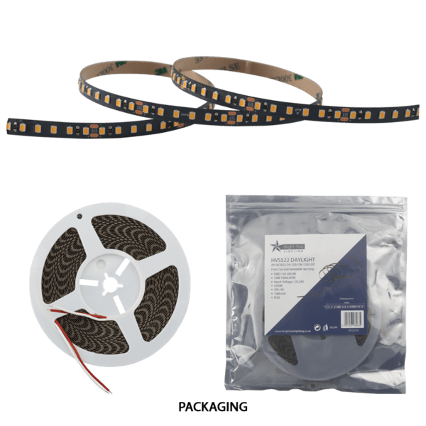 Brightstar HVS522 DAYLIGHT DC24V Free Cut and Bendable LED Strip Light - 10m Roll