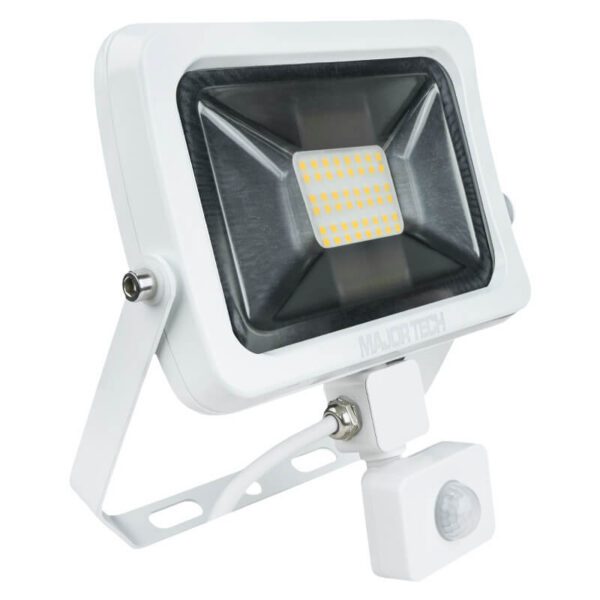 Major Tech 20W LED PIR Motion Sensor Floodlight 1800lm - 4000K (Natural White)