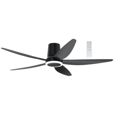 Brightstar FCF119 BLACK Ceiling Fan With Black ABS Blades And Remote