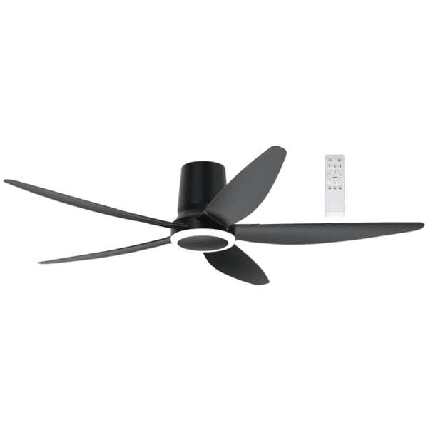 Brightstar FCF119 BLACK Ceiling Fan With Black ABS Blades And Remote