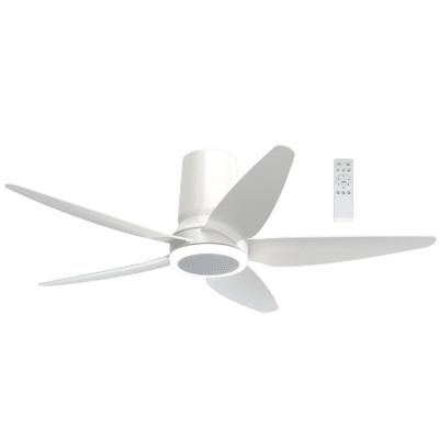 Brightstar FCF120 WHITE Ceiling Fan With White ABS Blades And Remote