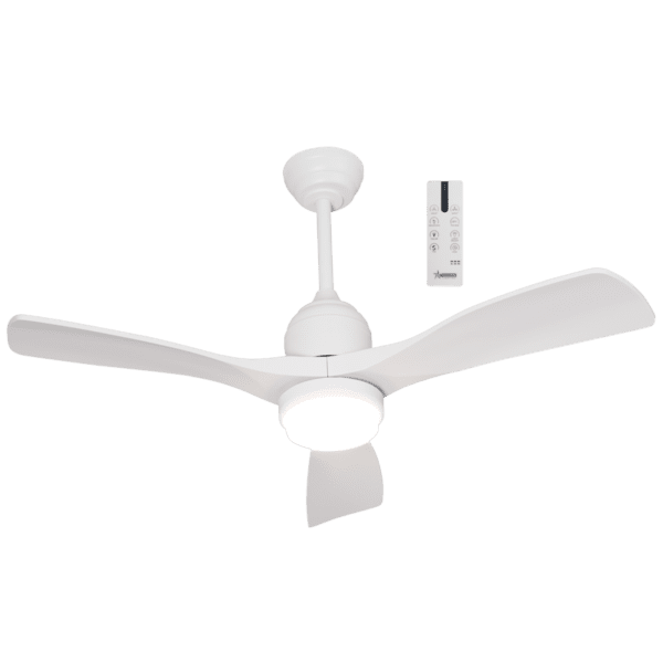 Brightstar FCF126 OUTDOOR WHITE IP65 Ceiling Fan With White Blades And Remote