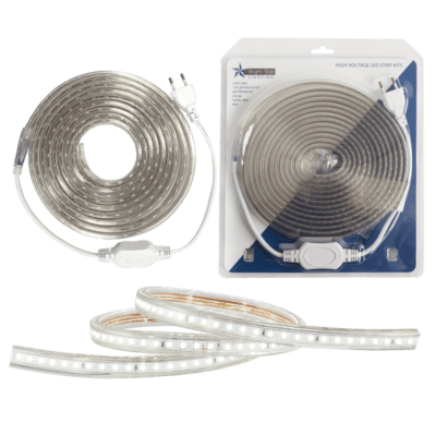 Brightstar HVS401 COOL WHITE 6W/m 220V 5M Cool White LED Blister Pack Strip Light - 4000K