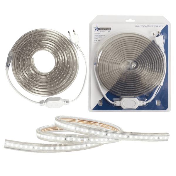 Brightstar HVS401 COOL WHITE 6W/m 220V 5M Cool White LED Blister Pack Strip Light - 4000K