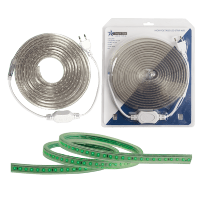 Brightstar HVS403 GREEN 6W/m 220V 5M Green LED Blister Pack Strip Light