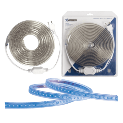 Brightstar HVS404 BLUE 6W/m 220V 5M Blue LED Blister Pack Strip Light