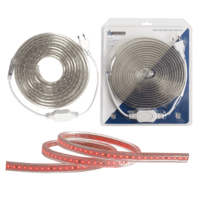 Brightstar HVS405 RED 6W/m 220V 5M Red LED Blister Pack Strip Light