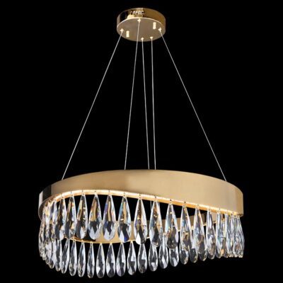 K-Light 25W 230V Imperial Round Crystal and Gold LED Chandelier
