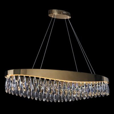 K-Light 30W 230V Imperial Oval Crystal and Gold LED Chandelier