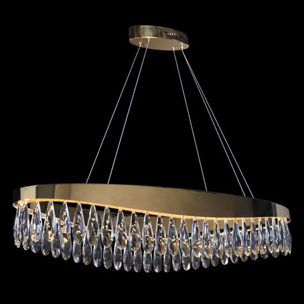 K-Light 30W 230V Imperial Oval Crystal and Gold LED Chandelier