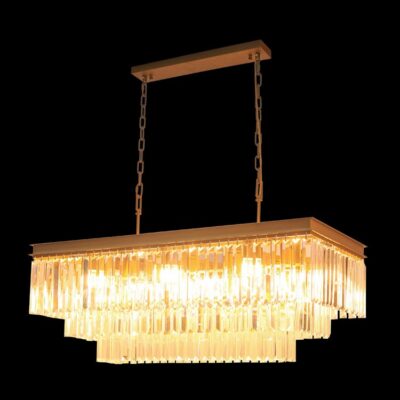 K-Light 40W E14 230V Crystal Rectangular Chandelier -  KLCH-5515/SG