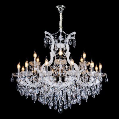 K-Light 40W E14 230V Large 19 White Arm Crystal Chandelier - KLCH-8061/19
