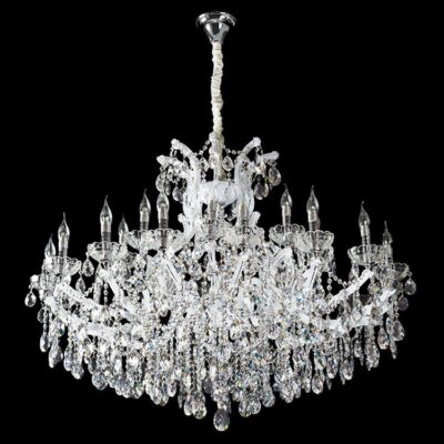 K-Light 40W E14 230V Extra Large 25 White Arm Crystal Chandelier - KLCH-8061/25