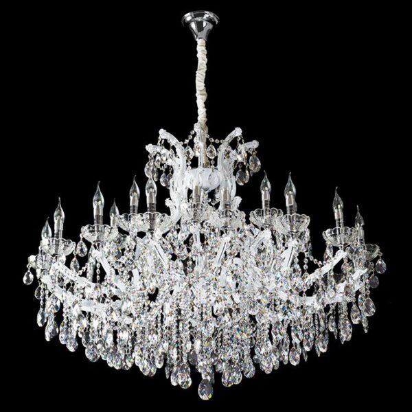 K-Light 40W E14 230V Extra Large 25 White Arm Crystal Chandelier - KLCH-8061/25