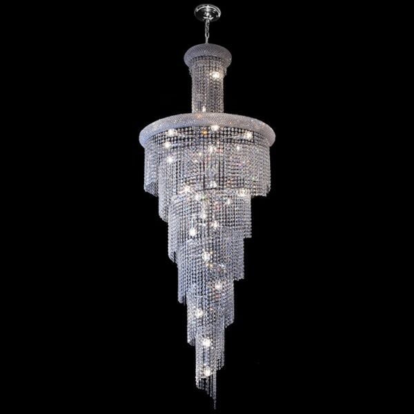 K-Light 40W E14 230V Spiral Crystal Chandelier - S-KLCH-8740/27