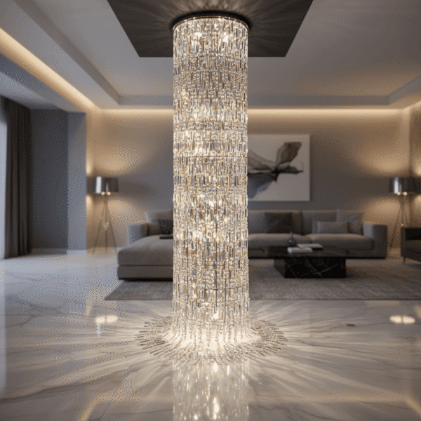 K-Light 40W E14 230V Waterfall Double Volume Crystal Chandelier