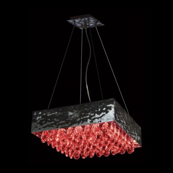 K-Light 40W G9 230V Red Magma Crystals Pendant - KLCH-450/40-RED