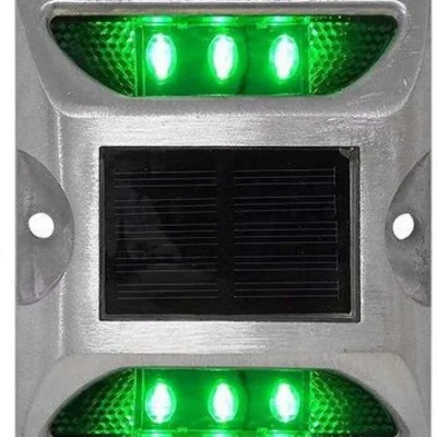 Solar Road Flashing Stud - Green