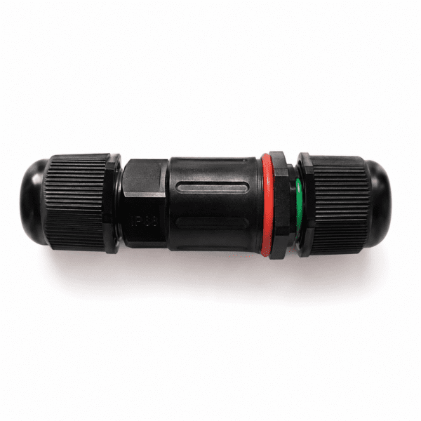 16A 250V High-Current Capacity IP68 Waterproof Inline Cable Sleeve Coupler for Outdoor LED Lighting