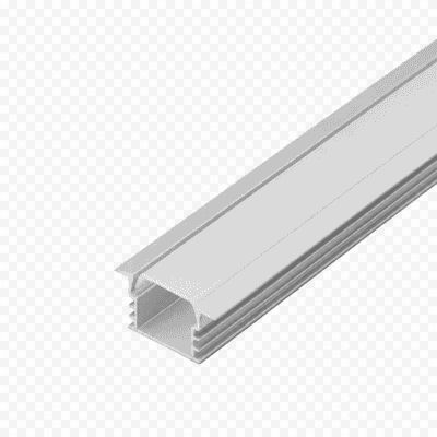 20mm Chrome Recessed Aluminium Profile - 3 Meter