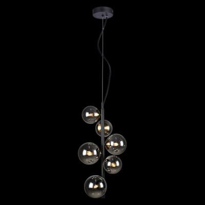 K-Light 3.5W G9 230V LED Vertical Black Bubble Glass Pendant - A-KLCH-9225/6