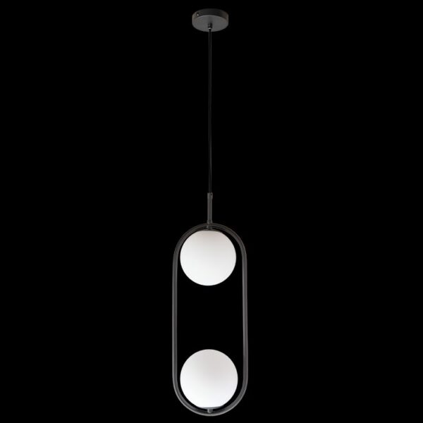 K-Light 3.5W G9 LED 230V Double Luna Charcoal Black Pendant - LW-KLCH-1200/BL