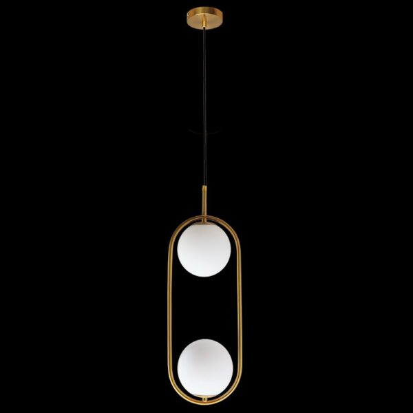 K-Light 3.5W G9 LED 230V Double Luna Gold Pendant - LW-KLCH-1200/GD