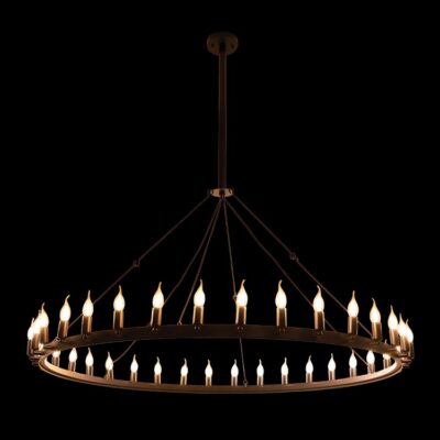 K-Light 40W 36 x E14 230V Round Ranch Pendant -  WE-KLCH-397/36
