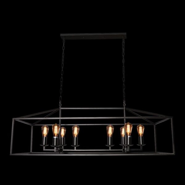 K-Light 40W E27 230V Rectangular Ranch Iron Pendant - WE-KLCH-396