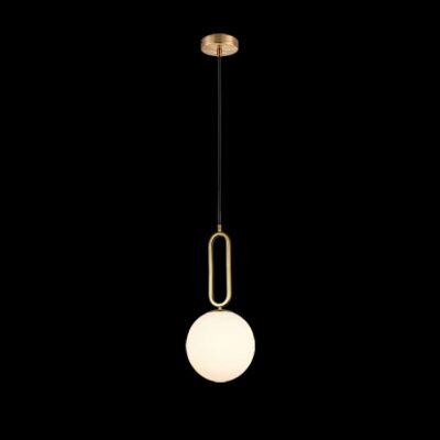 K-Light 40W E27 230V Small Croquet Antique Brass Glass Pendant - A-KLCH-913-20