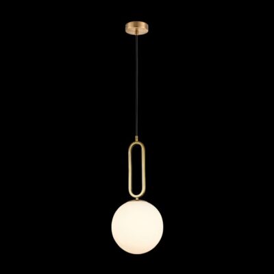 K-Light 40W E27 230V Medium Croquet Antique Brass Glass Pendant - A-KLCH-913-25