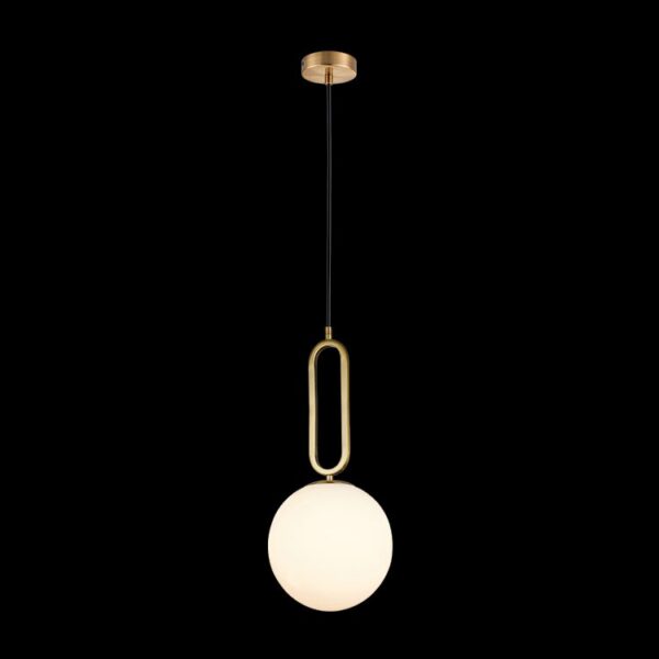 K-Light 40W E27 230V Medium Croquet Antique Brass Glass Pendant - A-KLCH-913-25