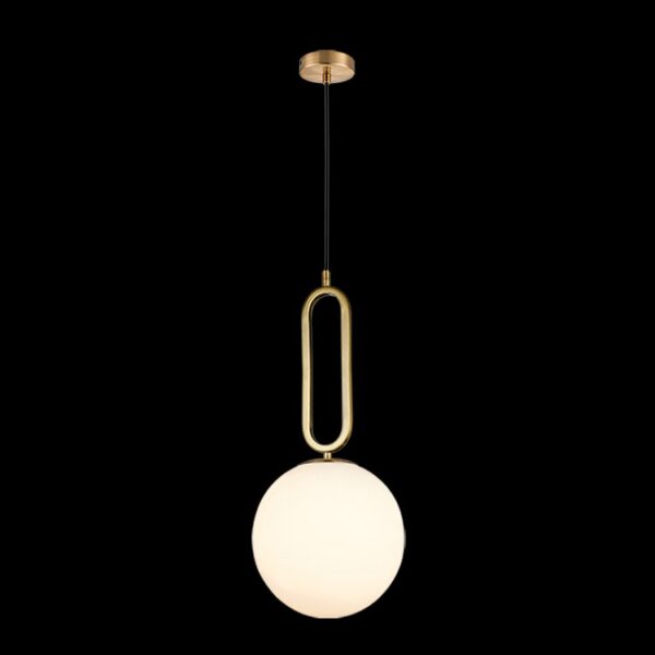 K-Light 40W E27 230V Large Croquet Antique Brass Glass Pendant - A-KLCH-913-30