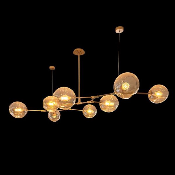 K-Light 40W E27 230V 8 Light Molecule Horizontal Pendant - GO-KLCH170-8/SG