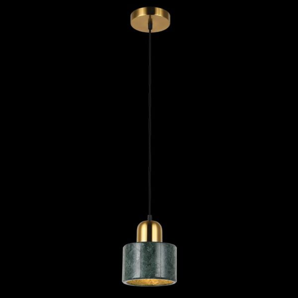 K-Light 40W E27 230V Green Marble Pendant - T-KLCH-840/GR