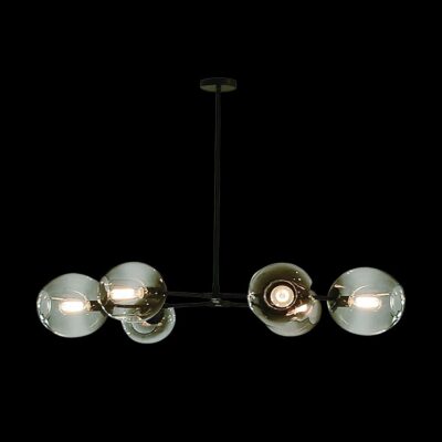K-Light 40W E27 230V 6 Light Molecule Horizontal Pendant - GO-KLCH170-6/B