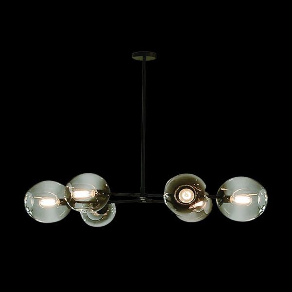 K-Light 40W E27 230V 6 Light Molecule Horizontal Pendant - GO-KLCH170-6/B
