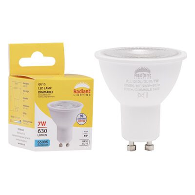 Radiant GU10 Clear Lens 7w LED 6500K Dimmable - RLL121DL